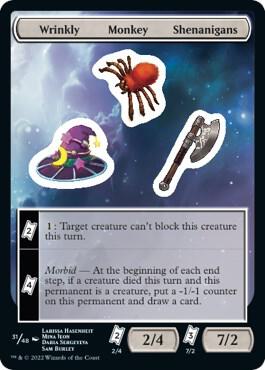 Wrinkly Monkey Shenanigans card from Unfinity