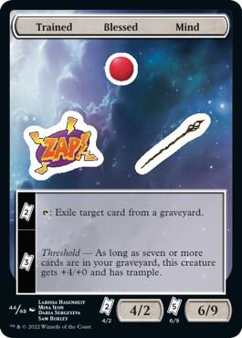 Trained Blessed Mind card from Unfinity