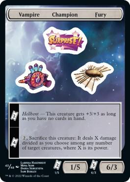 Vampire Champion Fury card from Unfinity