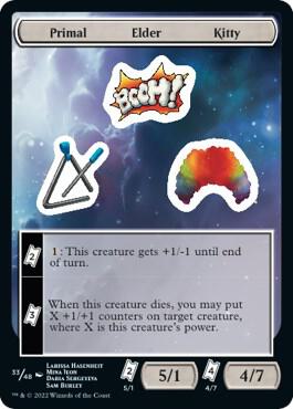 Primal Elder Kitty card from Unfinity