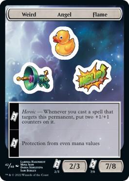 Weird Angel Flame card from Unfinity