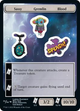 Sassy Gremlin Blood card from Unfinity