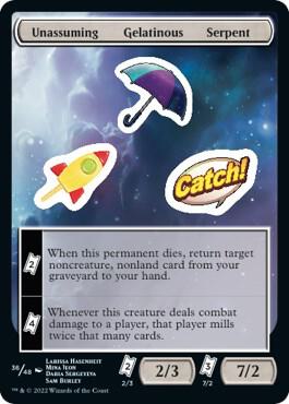 Unassuming Gelatinous Serpent card from Unfinity
