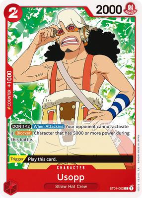 Usopp card from Starter Deck 1: Straw Hat Crew