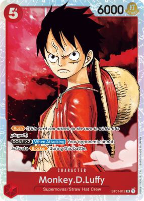Monkey.D.Luffy (012) card from Starter Deck 1: Straw Hat Crew