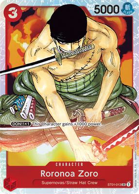 Roronoa Zoro card from Starter Deck 1: Straw Hat Crew
