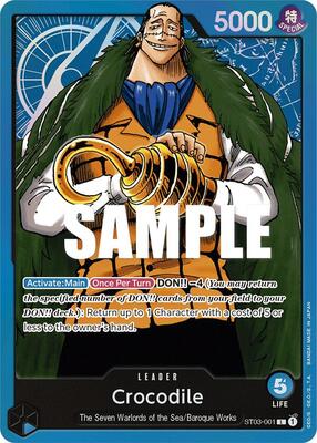 Crocodile (001) card from Starter Deck 3: The Seven Warlords of The Sea