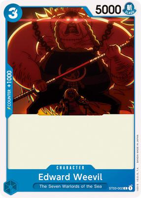 Edward Weevil card from Starter Deck 3: The Seven Warlords of The Sea