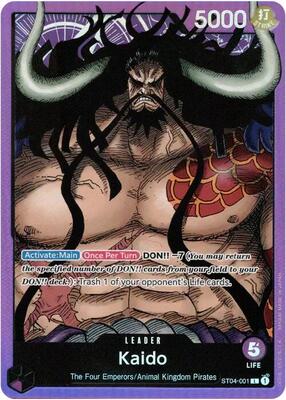Kaido (001) card from Starter Deck 4: Animal Kingdom Pirates