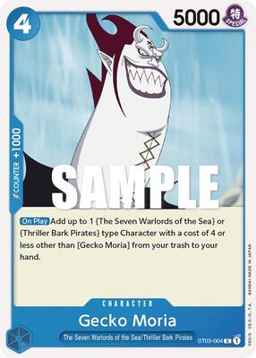 Gecko Moria card from Starter Deck 3: The Seven Warlords of The Sea