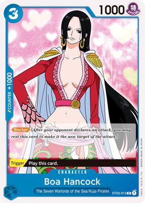 Boa Hancock card from Starter Deck 3: The Seven Warlords of The Sea