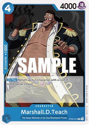 Marshall.D.Teach card from Starter Deck 3: The Seven Warlords of The Sea