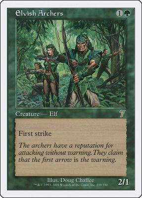 Elvish Archers card from 7th Edition
