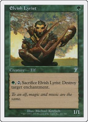 Elvish Lyrist card from 7th Edition