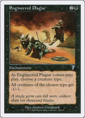 Engineered Plague card from 7th Edition