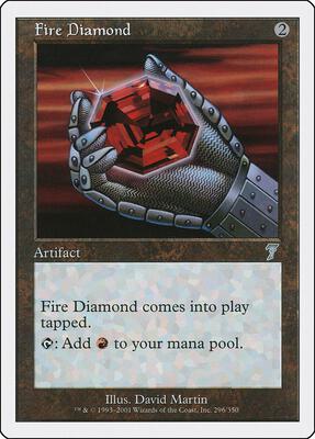 Fire Diamond card from 7th Edition