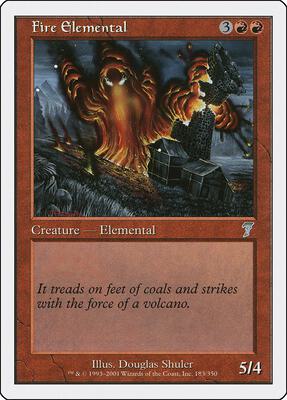 Fire Elemental card from 7th Edition