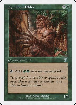 Fyndhorn Elder card from 7th Edition