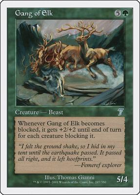 Gang of Elk card from 7th Edition
