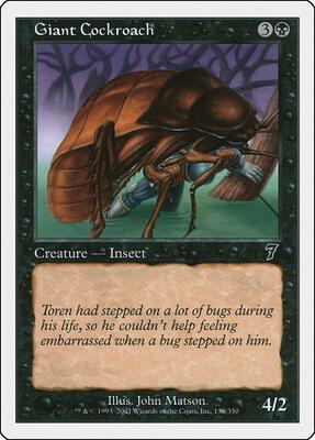 Giant Cockroach card from 7th Edition