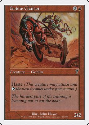 Goblin Chariot card from 7th Edition