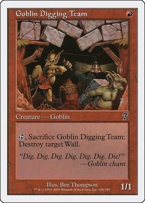 Goblin Digging Team card from 7th Edition