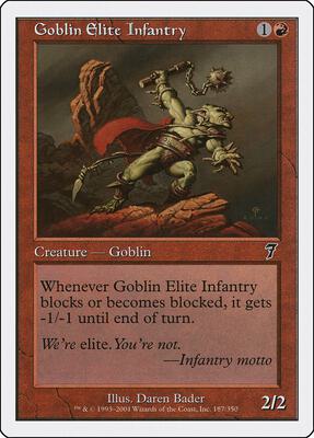 Goblin Elite Infantry card from 7th Edition