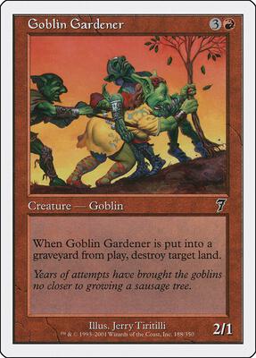 Goblin Gardener card from 7th Edition