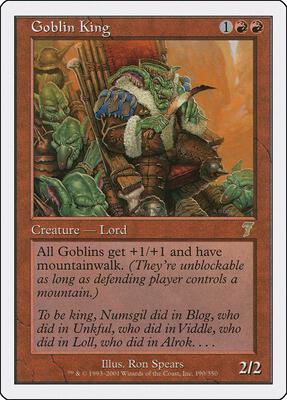 Goblin King card from 7th Edition
