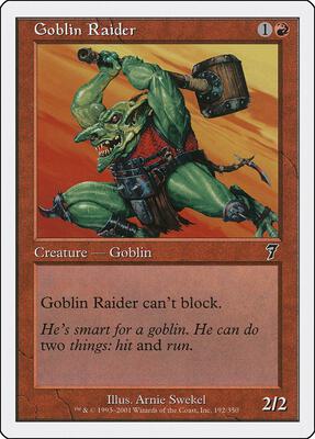 Goblin Raider card from 7th Edition