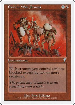 Goblin War Drums card from 7th Edition