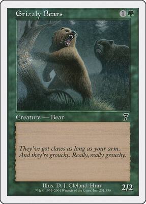 Grizzly Bears card from 7th Edition
