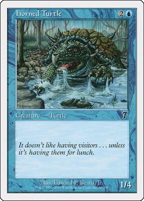 Horned Turtle card from 7th Edition