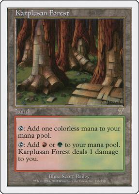 Karplusan Forest card from 7th Edition