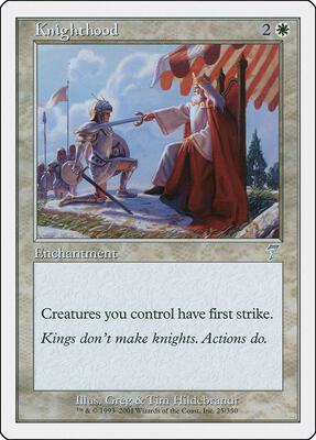 Knighthood card from 7th Edition