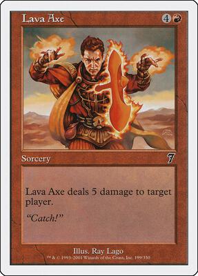 Lava Axe card from 7th Edition