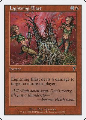 Lightning Blast card from 7th Edition