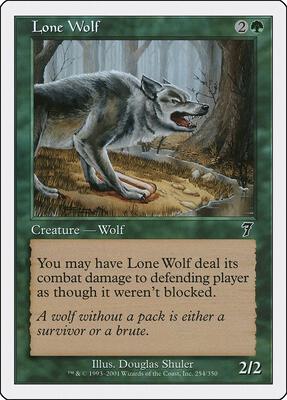 Lone Wolf card from 7th Edition