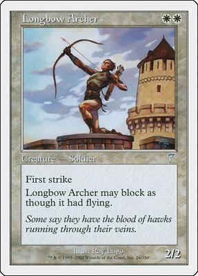 Longbow Archer card from 7th Edition