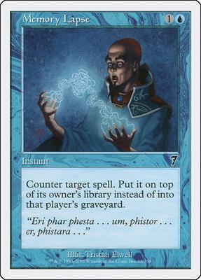 Memory Lapse card from 7th Edition