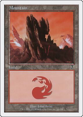 Mountain (340) card from 7th Edition