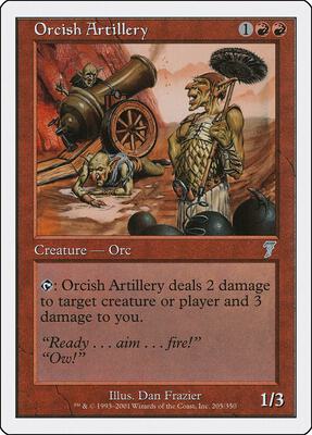 Orcish Artillery card from 7th Edition