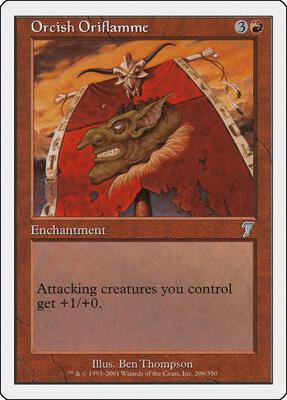 Orcish Oriflamme card from 7th Edition