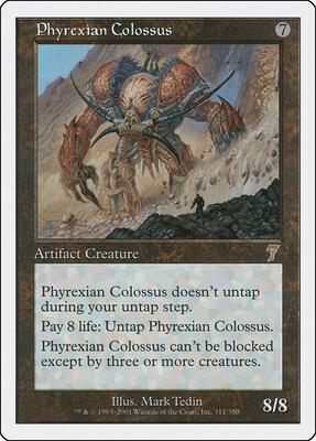 Phyrexian Colossus card from 7th Edition