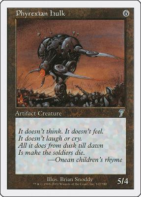 Phyrexian Hulk card from 7th Edition
