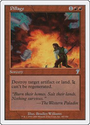 Pillage card from 7th Edition