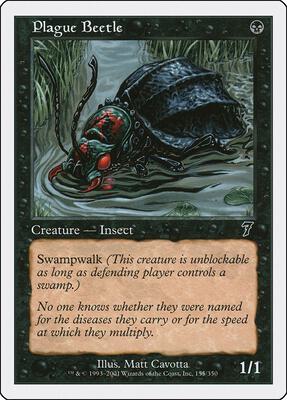 Plague Beetle card from 7th Edition