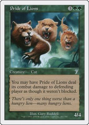 Pride of Lions card from 7th Edition