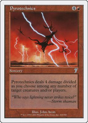 Pyrotechnics card from 7th Edition
