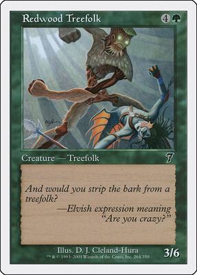 Redwood Treefolk card from 7th Edition